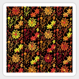 Autumn Floral Pattern Sticker